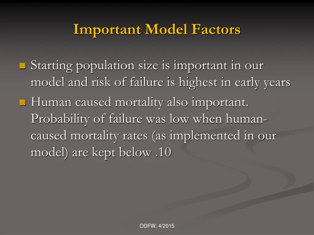 important model factors