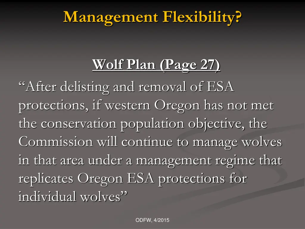 management flexibility