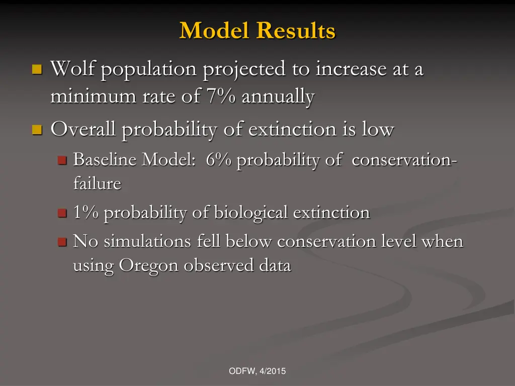 model results