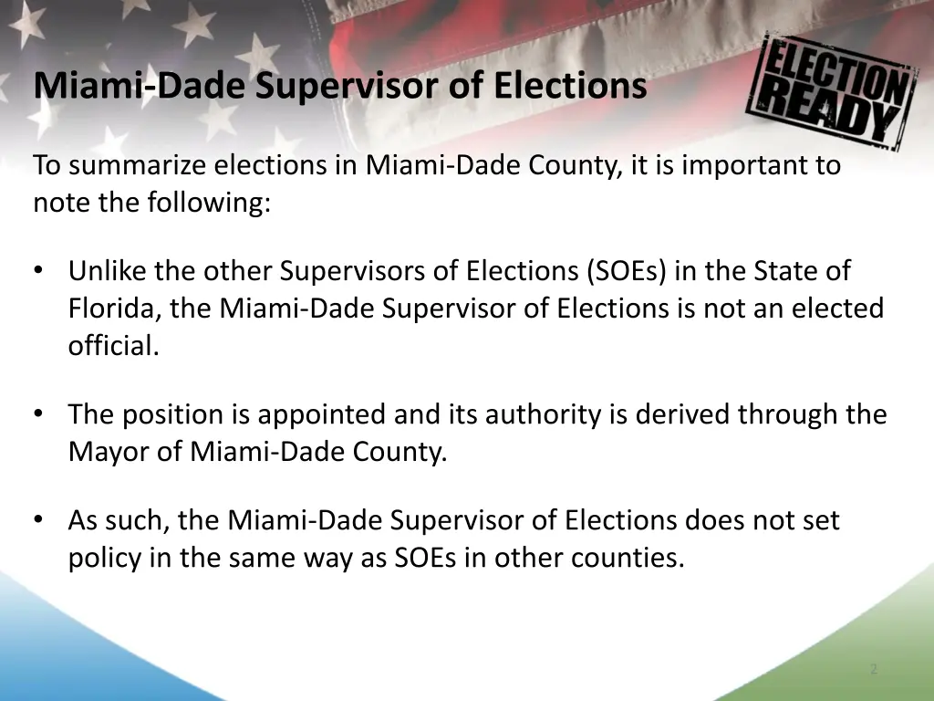 miami dade supervisor of elections