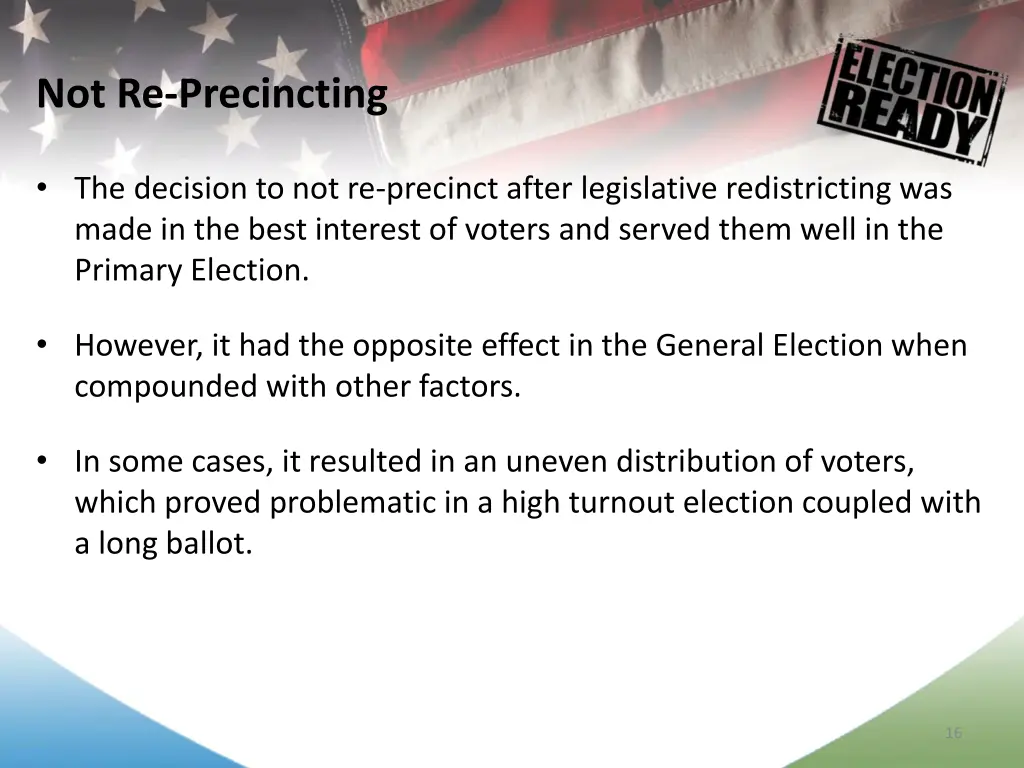 not re precincting