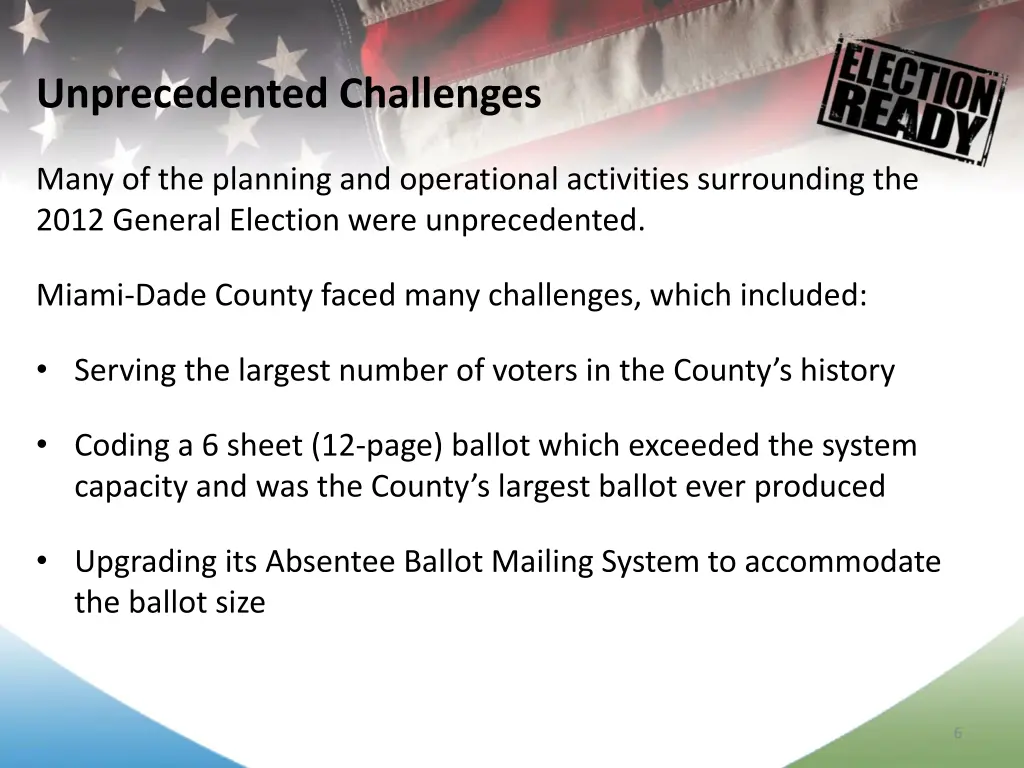 unprecedented challenges