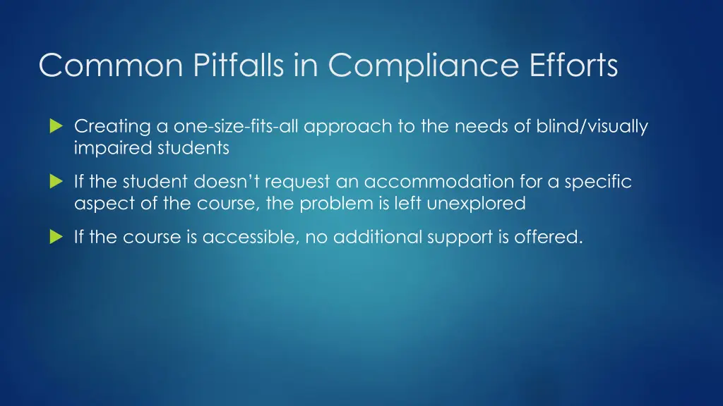 common pitfalls in compliance efforts