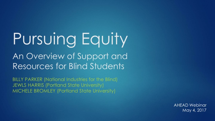 pursuing equity an overview of support