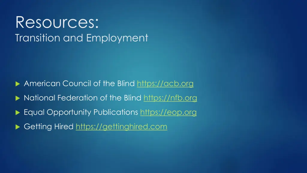 resources transition and employment 1