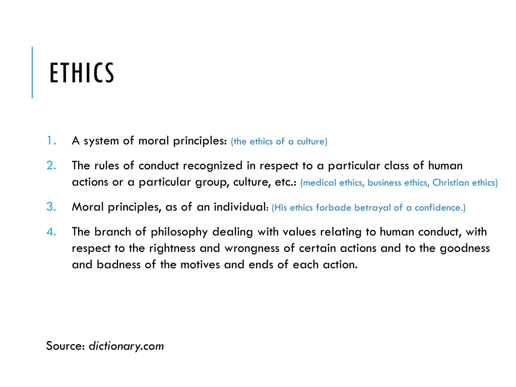 ethics