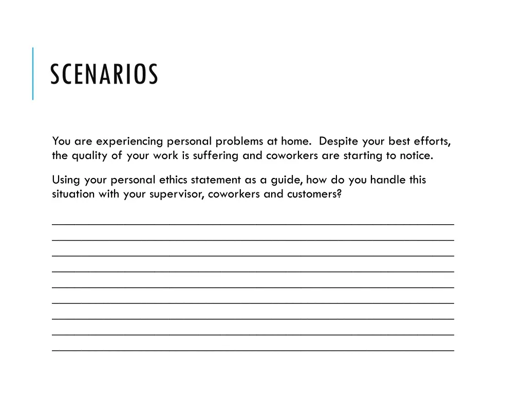 scenarios