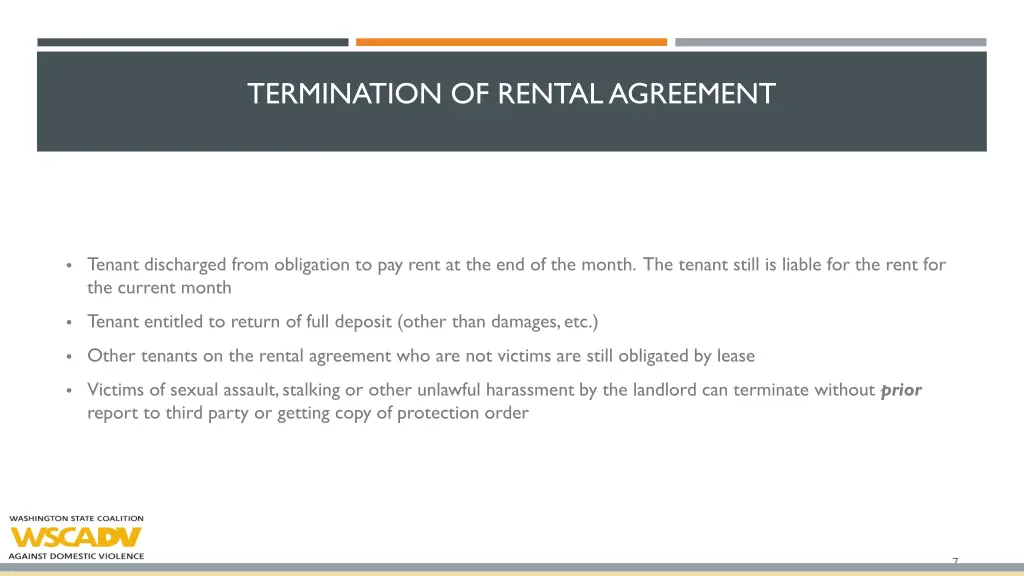 termination of rental agreement