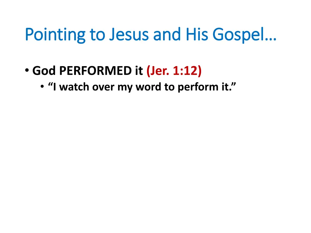 pointing to jesus and his gospel pointing 5
