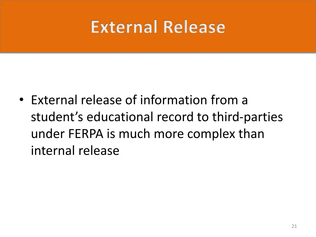 external release