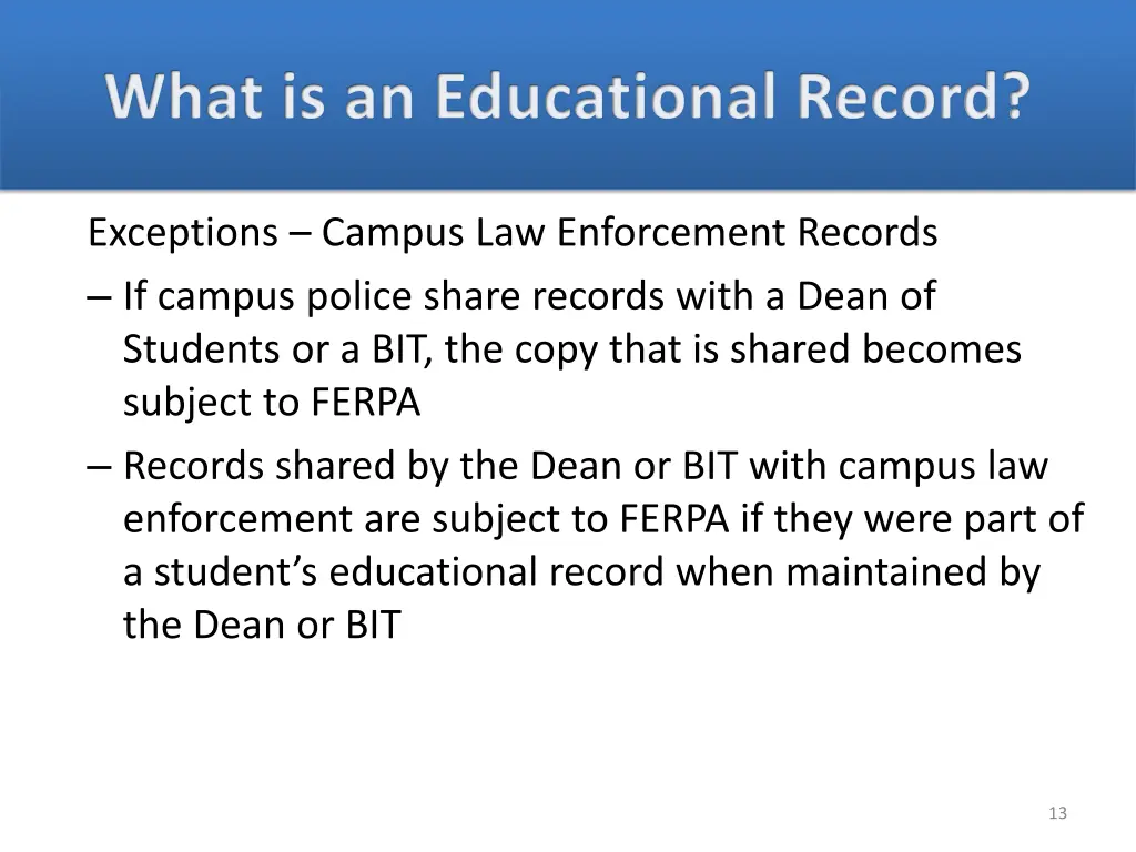 what is an educational record 9