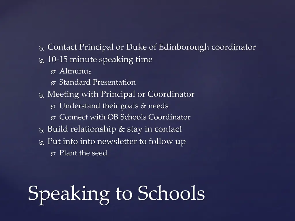 contact principal or duke of edinborough