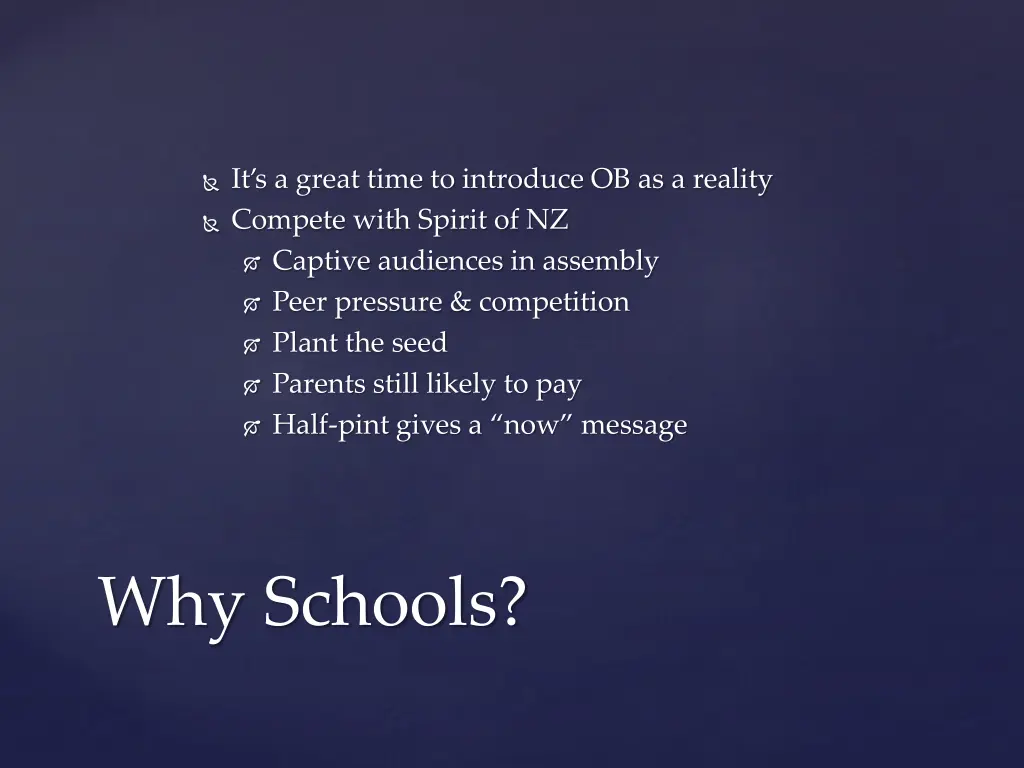 it s a great time to introduce ob as a reality