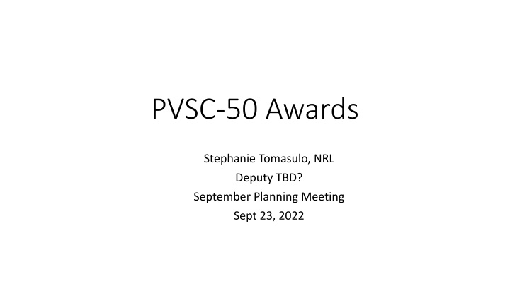 pvsc 50 awards