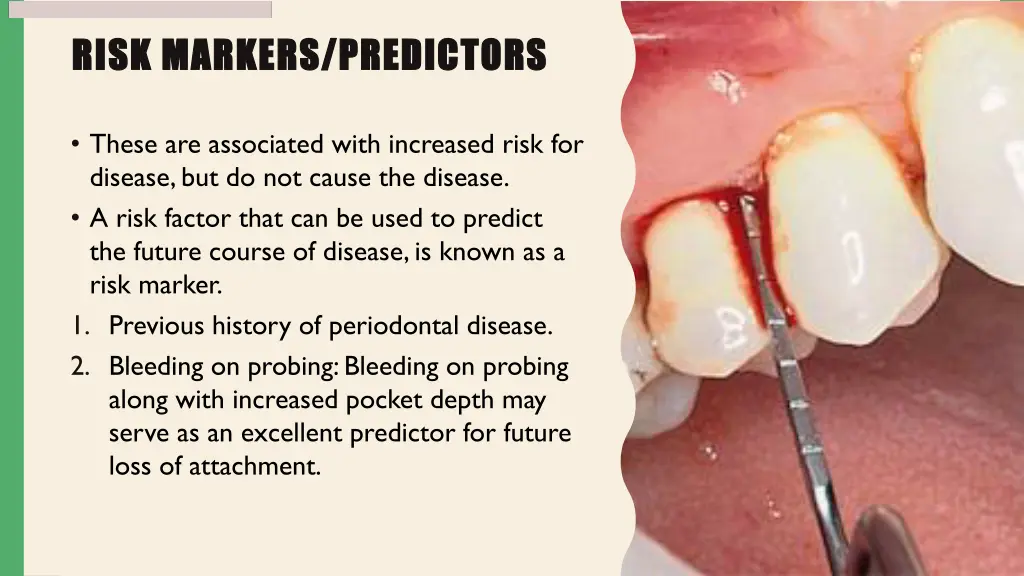 risk markers predictors risk markers predictors