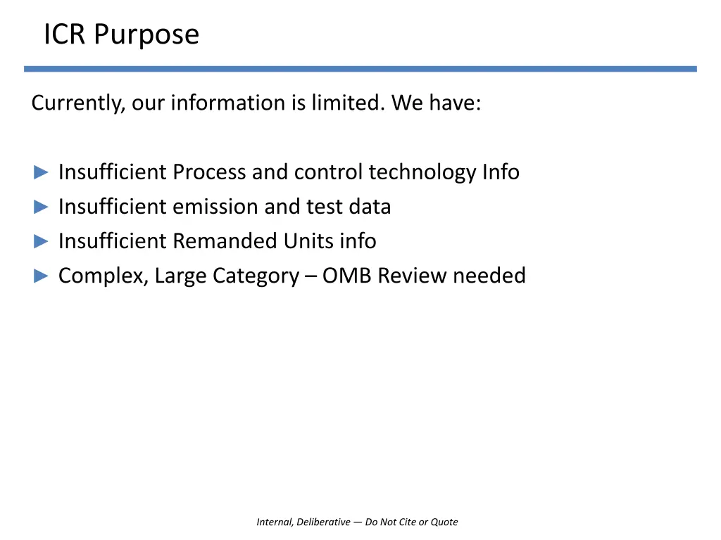 icr purpose