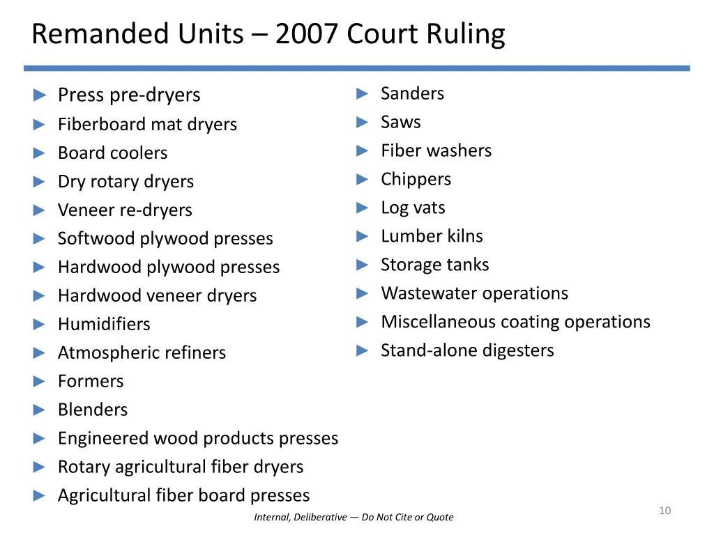 remanded units 2007 court ruling