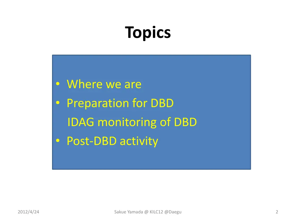 topics
