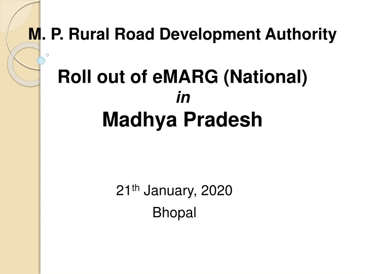 m p rural road development authority