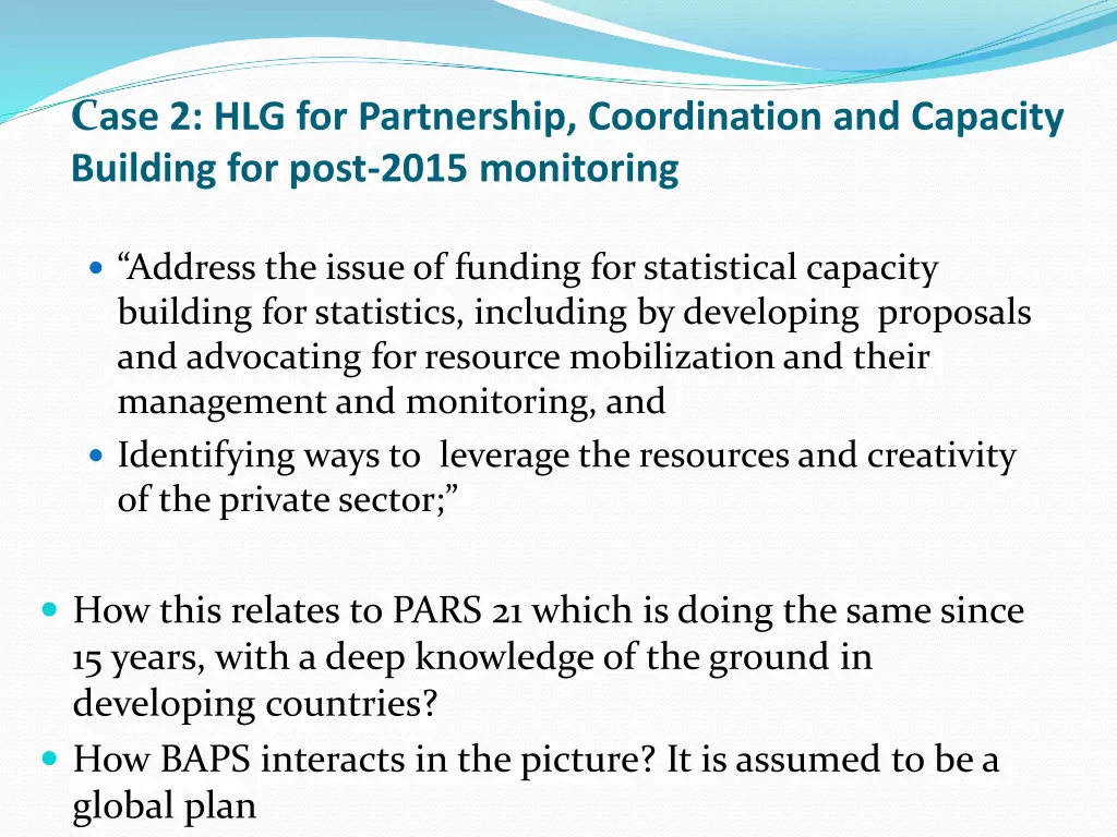 c ase 2 hlg for partnership coordination