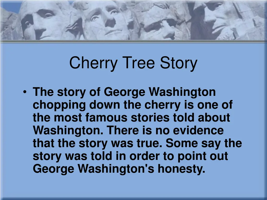cherry tree story