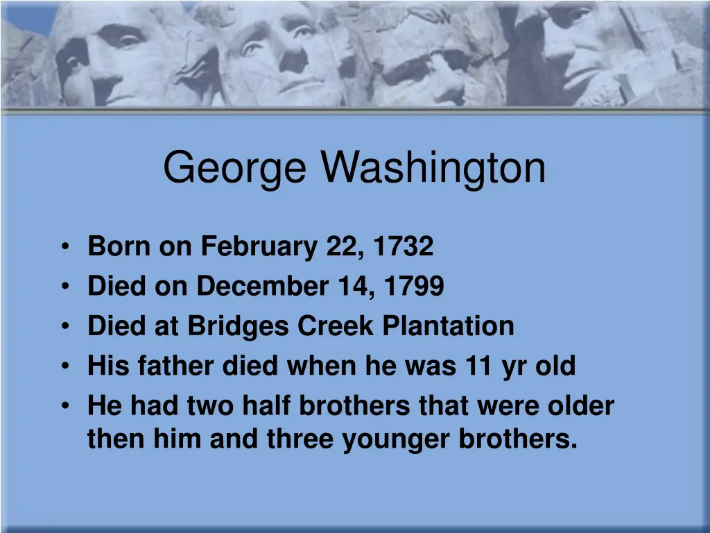 george washington 1