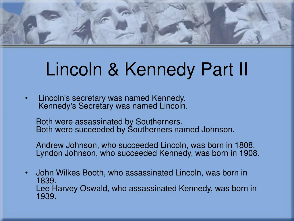 lincoln kennedy part ii