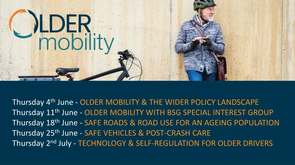 thursday 4 th june older mobility the wider