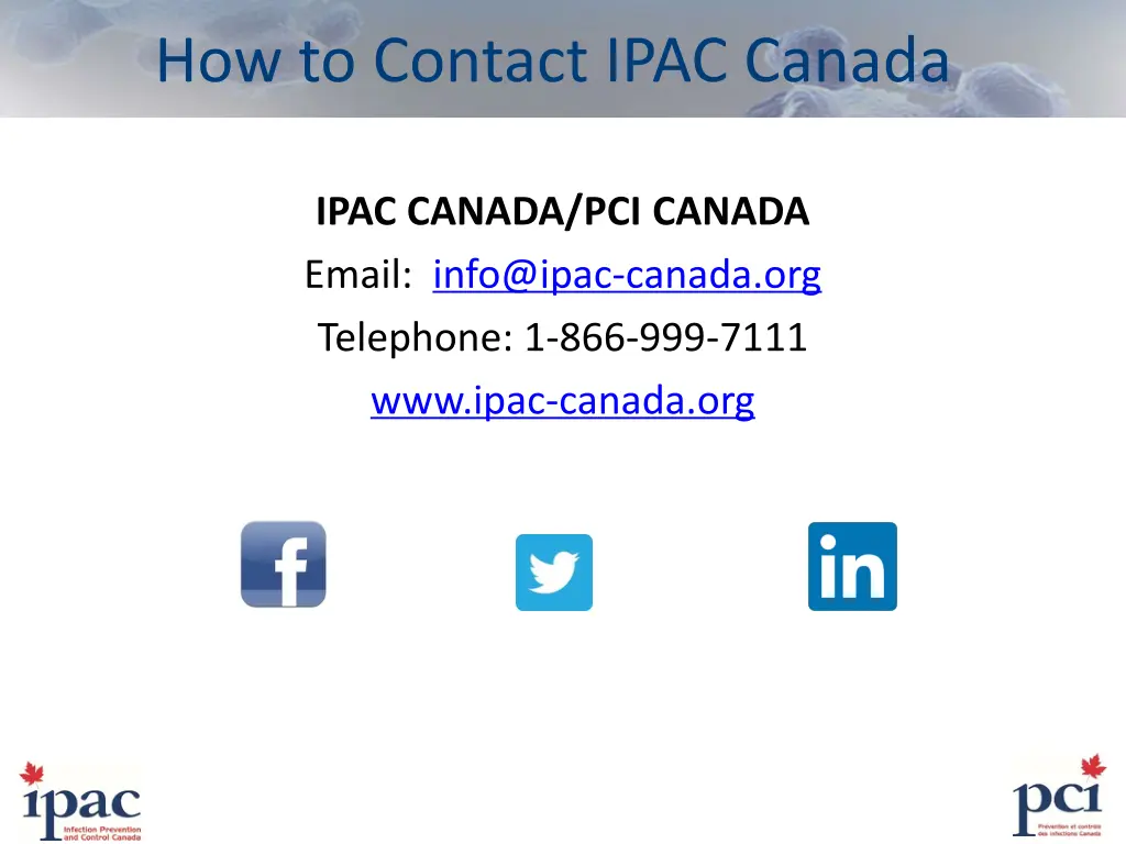 how to contact ipac canada
