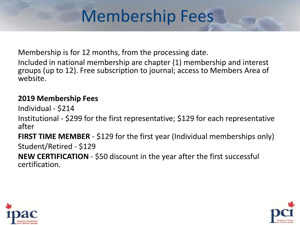 membership fees