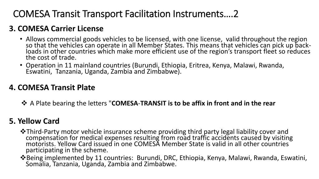 comesa transit transport facilitation instruments 1