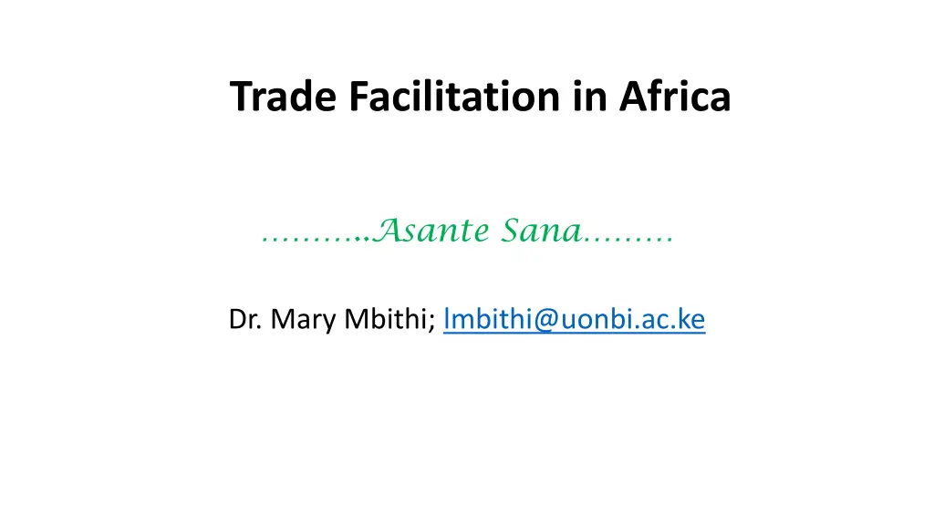 trade facilitation in africa 1