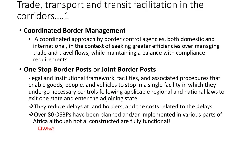 trade transport and transit facilitation