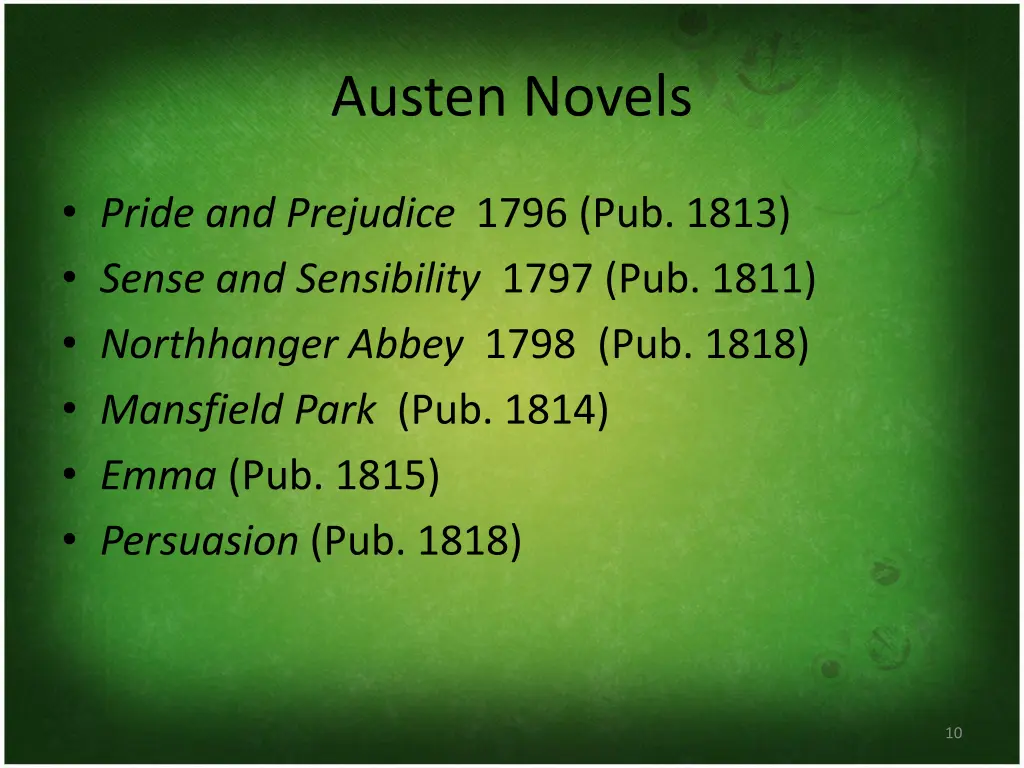 austen novels