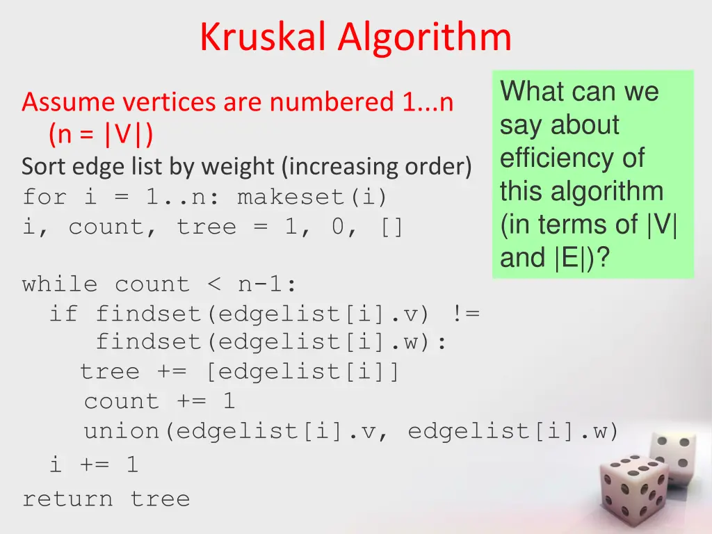 kruskal algorithm