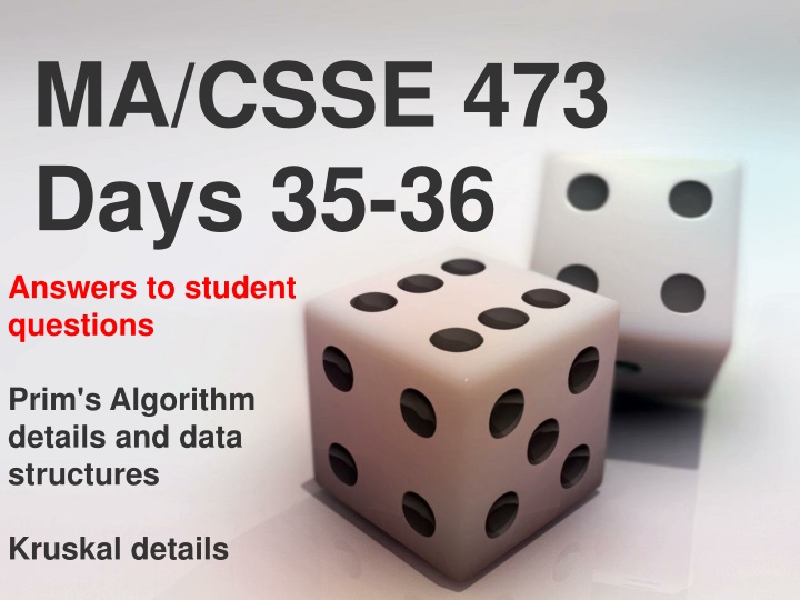 ma csse 473 days 35 36