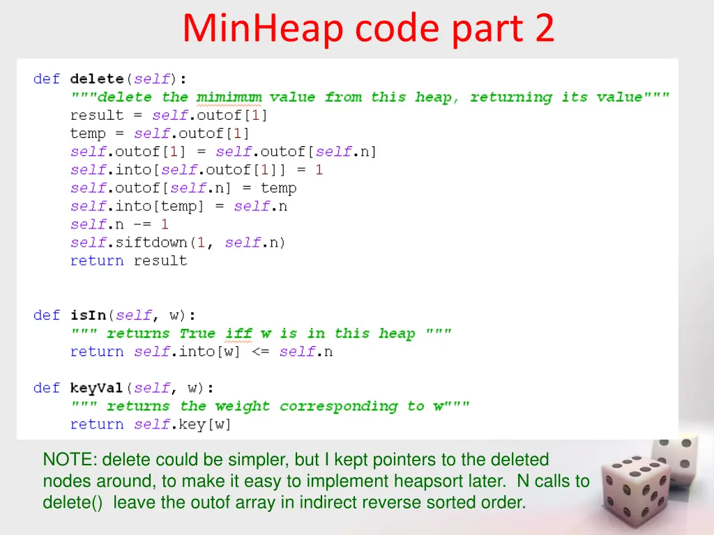 minheap code part 2