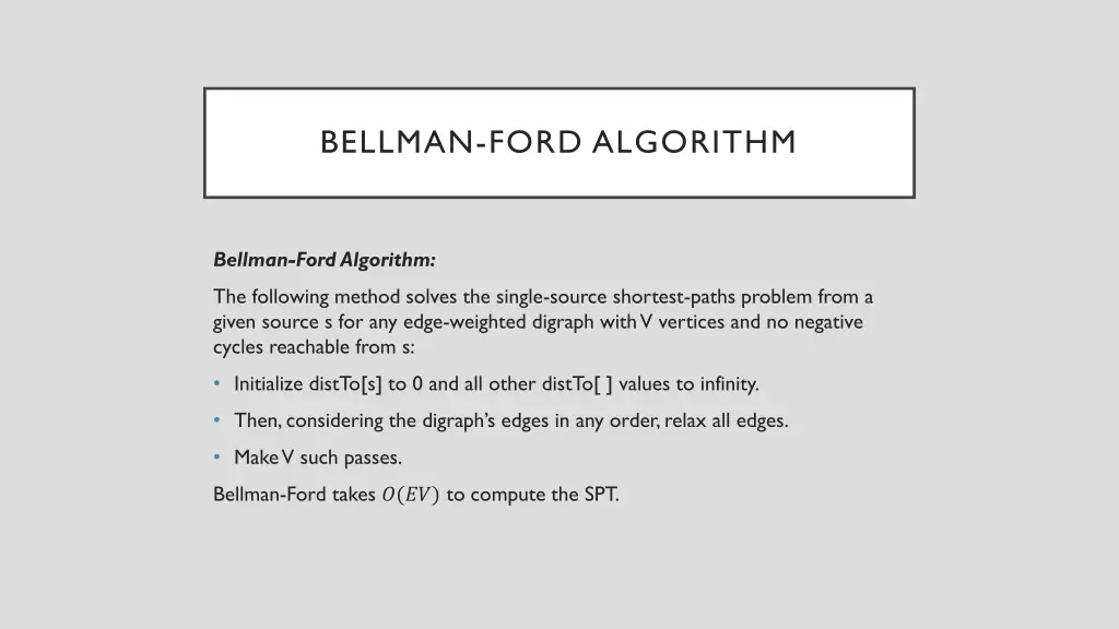 bellman ford algorithm 1