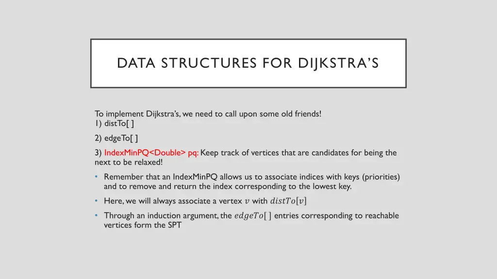 data structures for dijkstra s