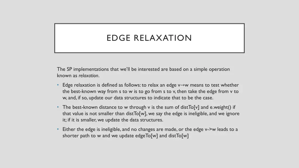 edge relaxation