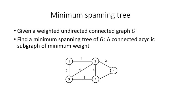 minimum spanning tree