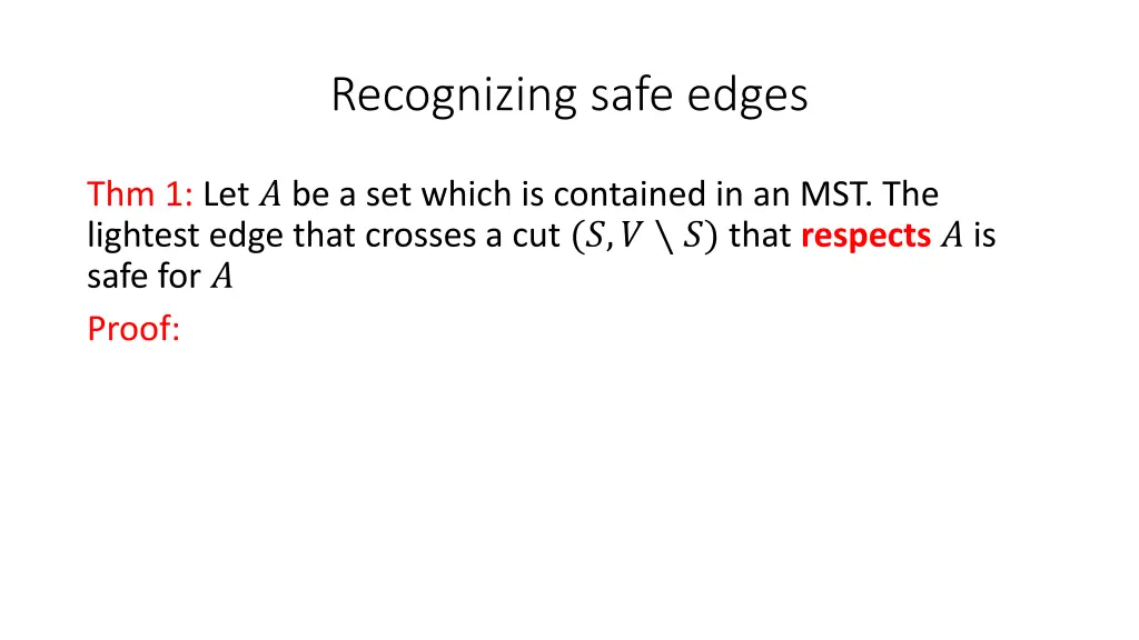 recognizing safe edges