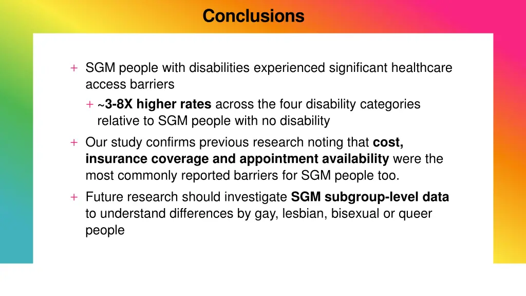 conclusions