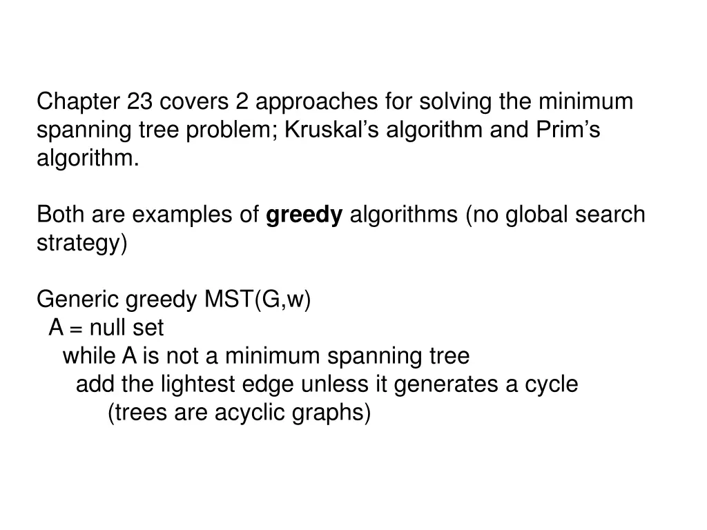 chapter 23 covers 2 approaches for solving