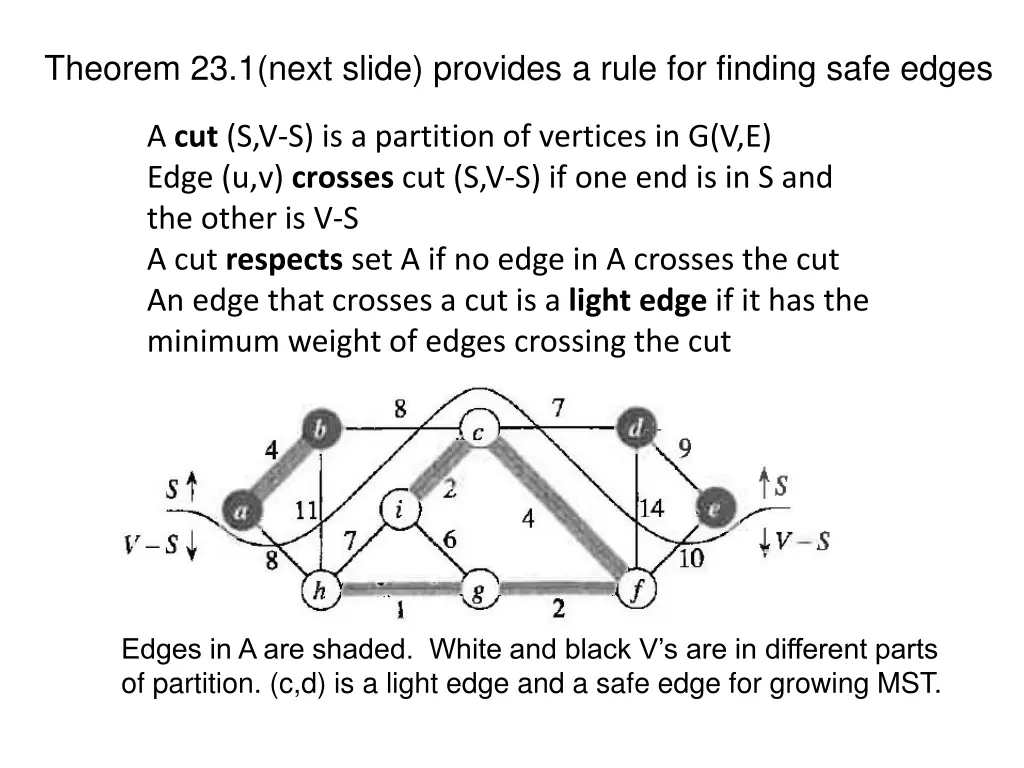 theorem 23 1 next slide provides a rule