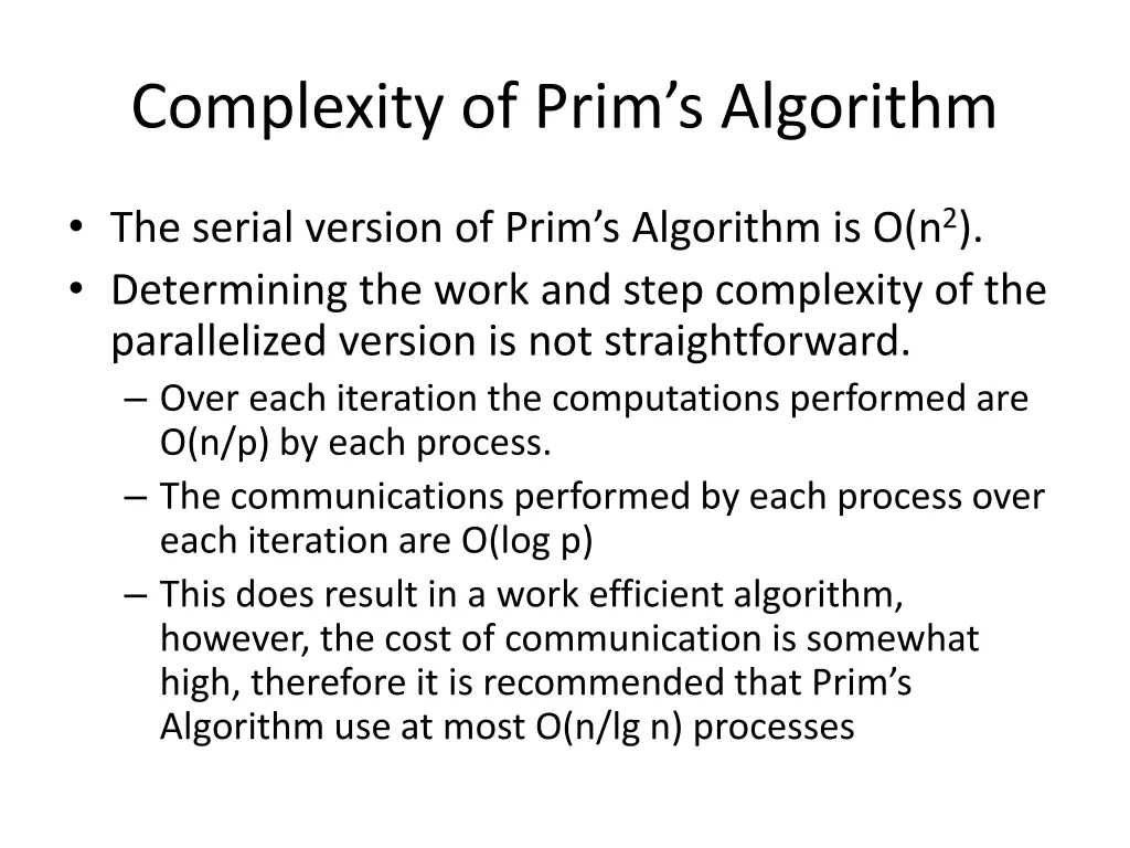 complexity of prim s algorithm