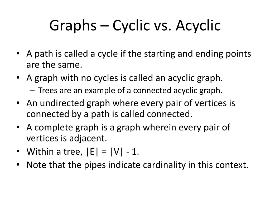 graphs cyclic vs acyclic