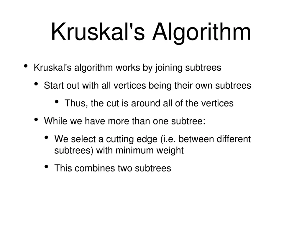 kruskal s algorithm
