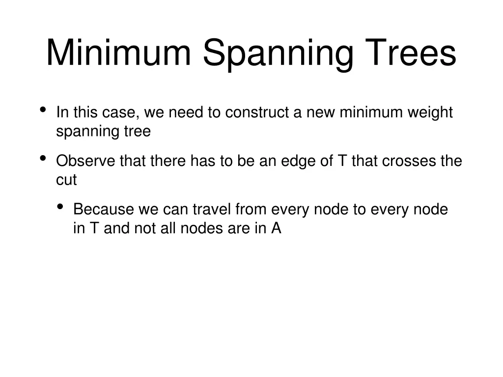 minimum spanning trees 11