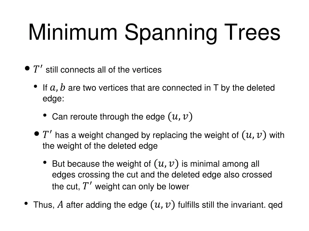 minimum spanning trees 16
